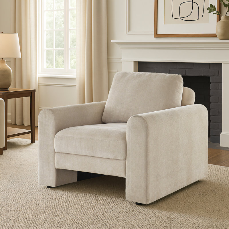 Fauteuil d'appoint Hampden, Beige