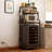Vintage 4-Tier Mini Fridge Stand With Storage, Mini Fridge Cabinet With Storage, Microwave Stand, Bakers Rack, Microwave Oven Stand With Storage, Mini Fridge Shelf For Home Office Dorm, BROWN ( Xmas )