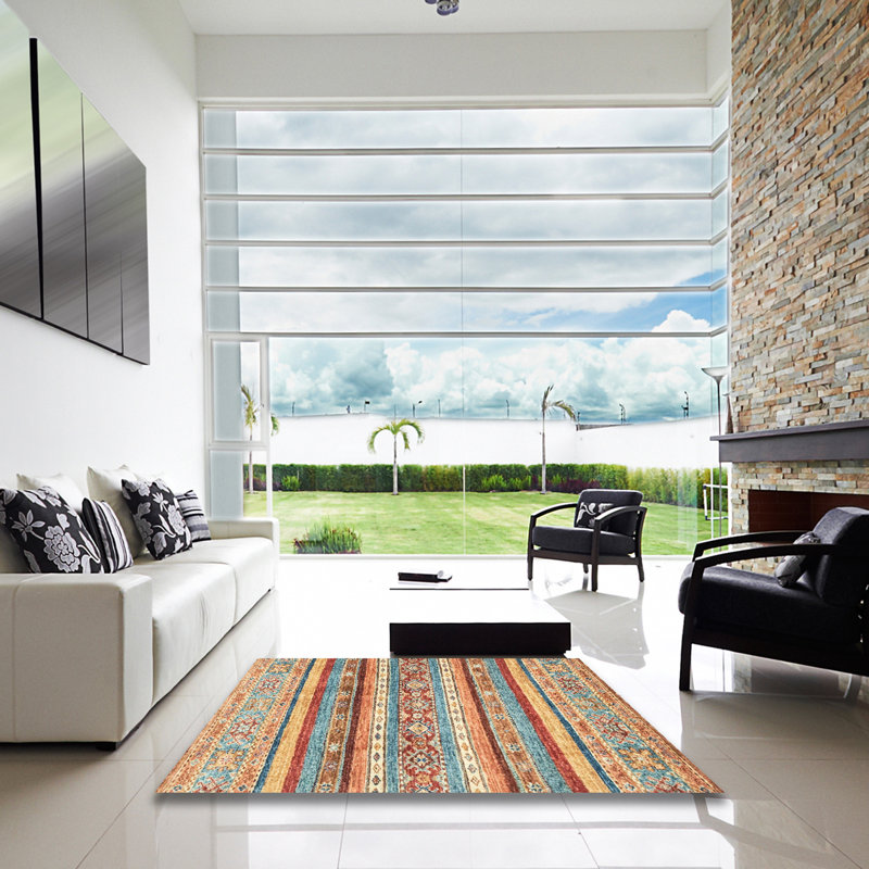 Abstract Indoor Rug, Square 5'