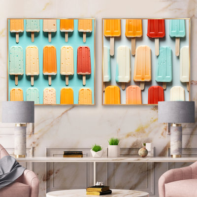 Gatson - Ensemble de 2 collages carrés abstraits