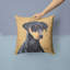 Coussin décoratif intérieur/extérieur doberman head