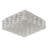 Transitional Chrome LED Square Crystal Flush Mount