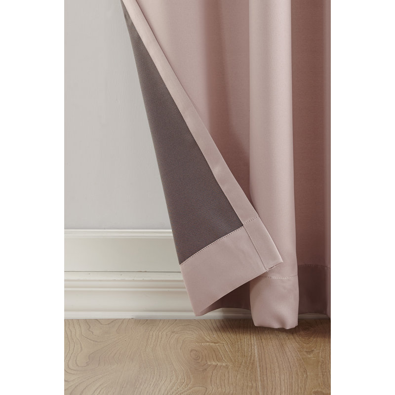 Polyester Thermal Room Darkening Curtain Panel - Basics by Wayfair™, 54" W x 95" L, Blush