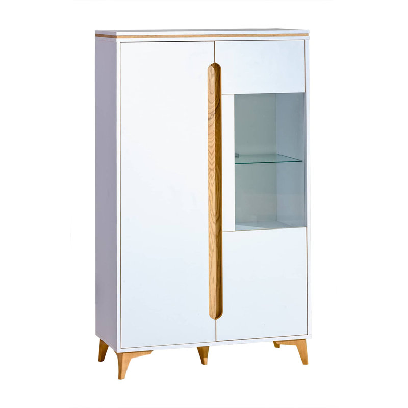 Keynot 90cm Sideboard, White Matt/Mountain Ash