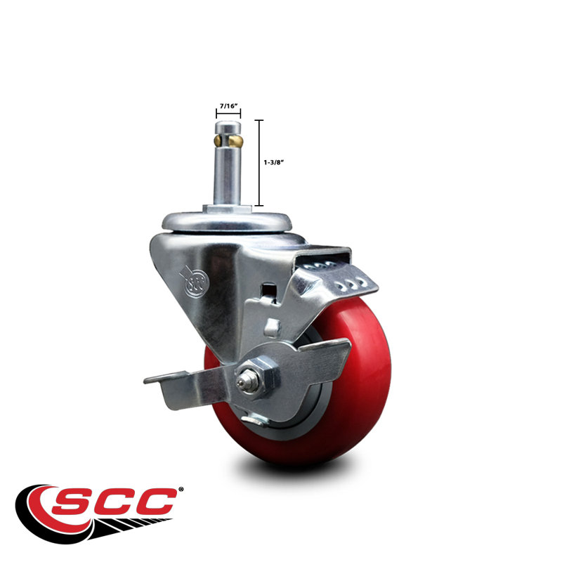 Polyurethane Caster, Red
