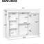 Armoire de rangement murale de salle de bain moderne de 42 po, miroir inclus, solution polyvalente, charnière de porte, 5 tablettes et plus, blanc pour amélioration