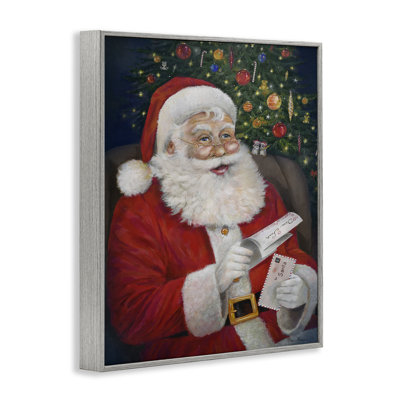 «Merry Santa Claus», art mural sur toile par Ruane Manning