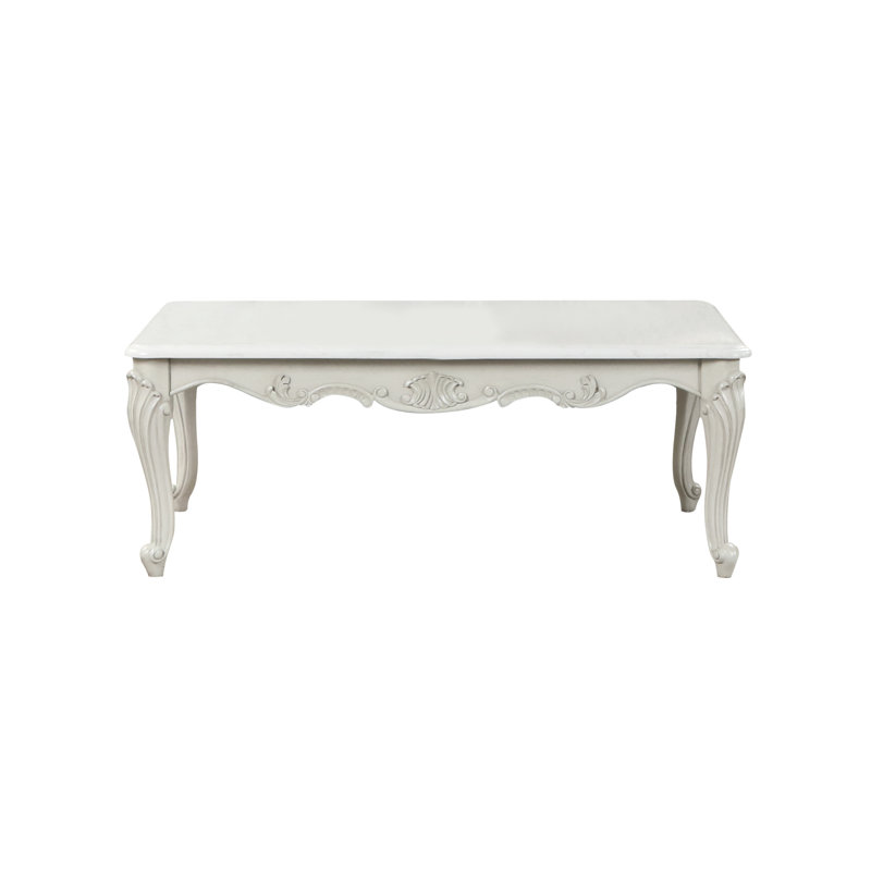 Table basse classique en bois gris - Fabriquée à la main pour le salon