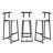 27''H Barstool Set of 3 Wooden Round Bar Stools with Footrest Modern Kitchen Chairs for Counter-22271576