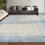 Hand Knotted Striped Area Rug in Silver/Blue-46809769