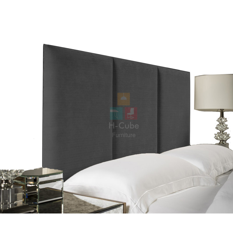 Alton UK Double - DE 135 X 190 Cm Upholstered Headboard, Charcoal