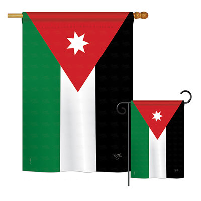 Ensemble de 2 côtés de la jordanie de la nationalite world, ensemble de 2 côtés de polyester décoratif