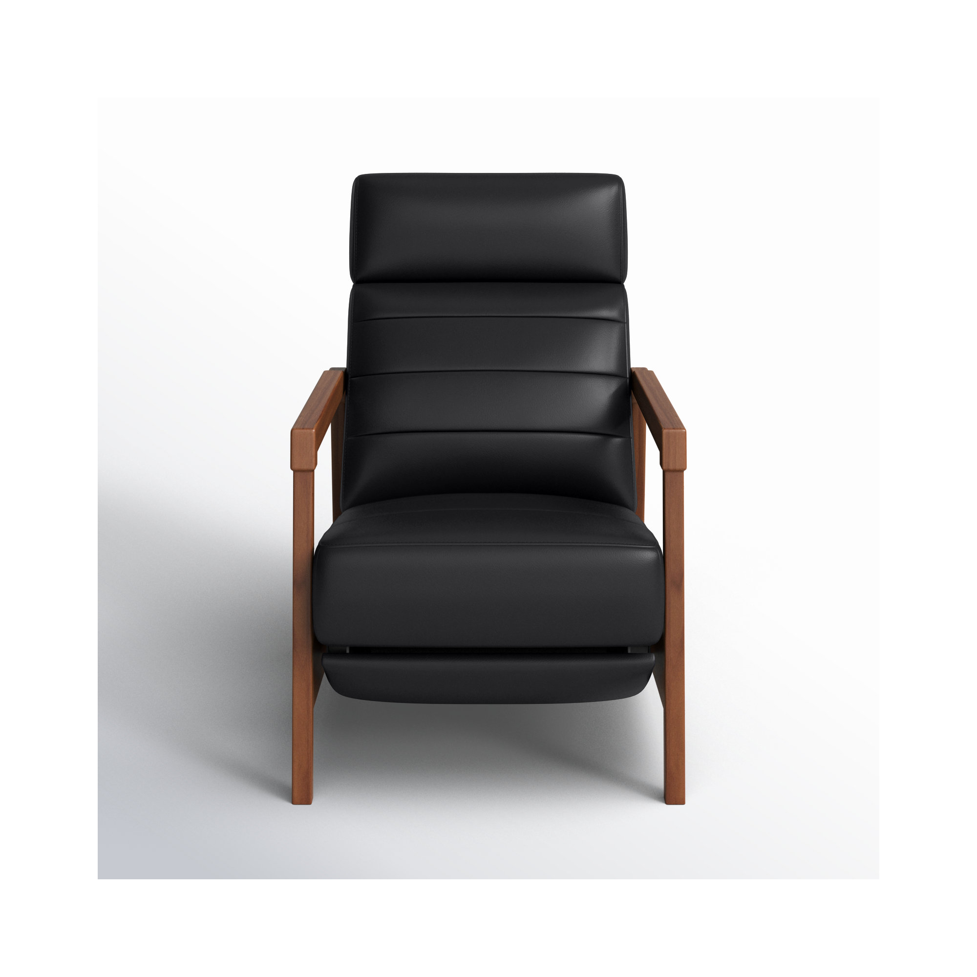 Amada 27.5" Wide Power Standard Recliner, Baja Dark Grey Top Grain Leather