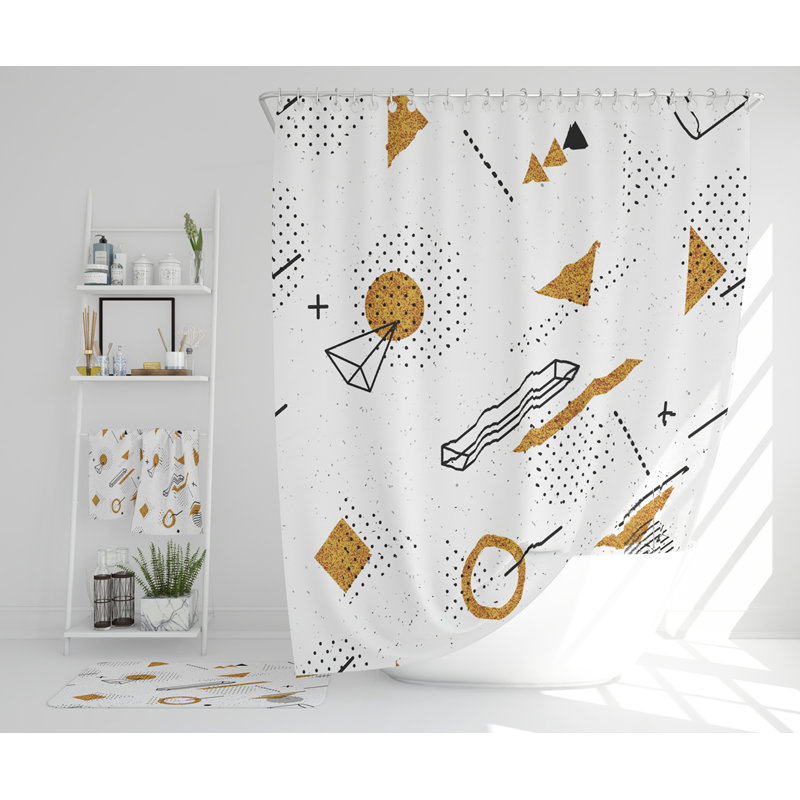 Natela Polyester Shower Curtain Set