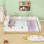 Lit plateforme simple tapissier avec sacs de rangement et coussins-1924900617