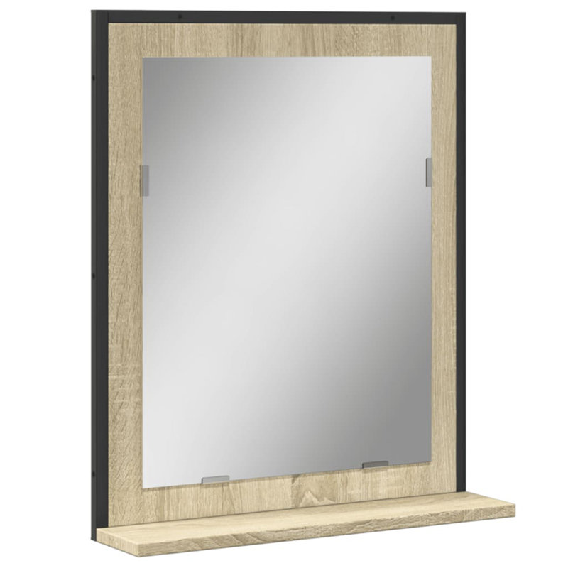 Glass Bathroom Cabinet, Sonoma Oak