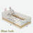 Upholstered Platform Bed With Animal-shaped Pillows And Storage Bags-11399901