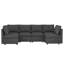 Bermea 6-Piece L-Shaped Soft Fabric Cushion Back Modular Sectional With Under-Seat Storage-98144177