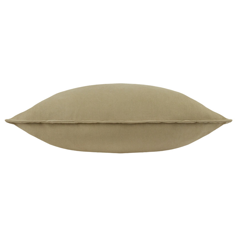 Slub Cotton Square Cushion, Pillow Cover Only - No Insert, Green