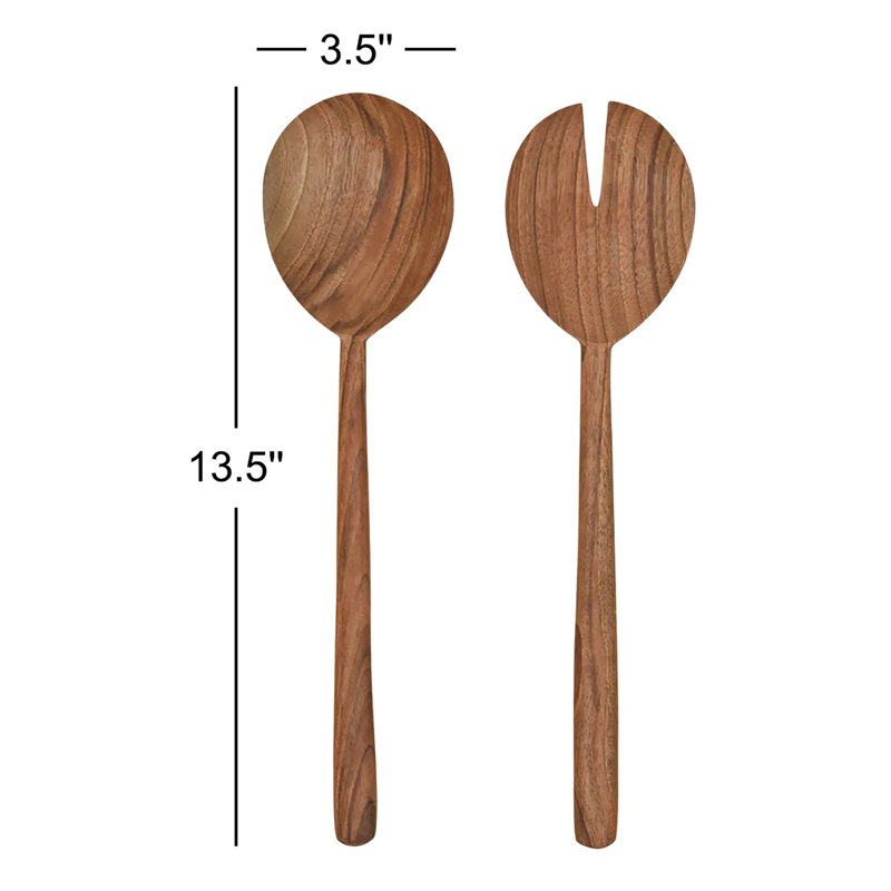 Hand Carved Salad Servers