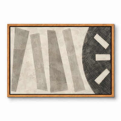 Bandes verticales grises avec arc noir et blanc, art mural sur toile encadré, art mural décoratif pour le salon, la chambre à coucher, le bureau et la maison