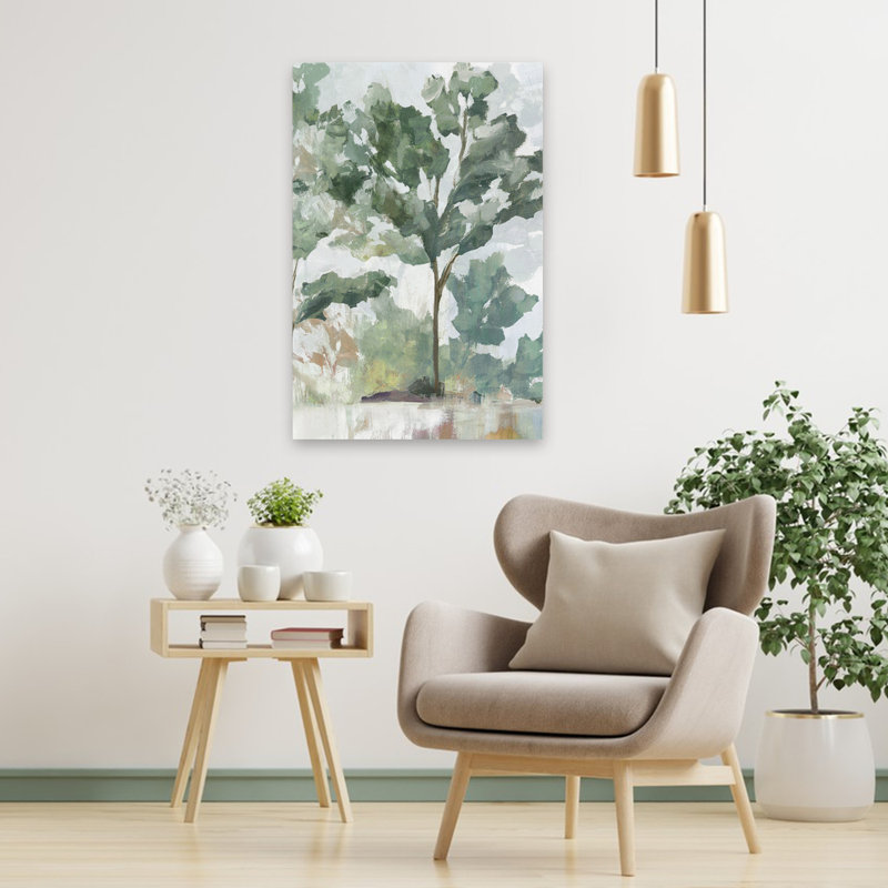 Arbre insonorisé, paysage naturel abstrait, H 36 po x l 24 po