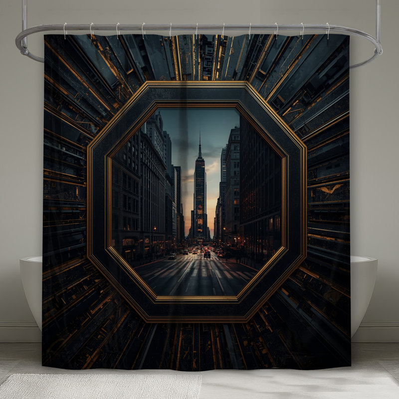 Rideaux de douche City Skyline, L 70 po x H 72 po