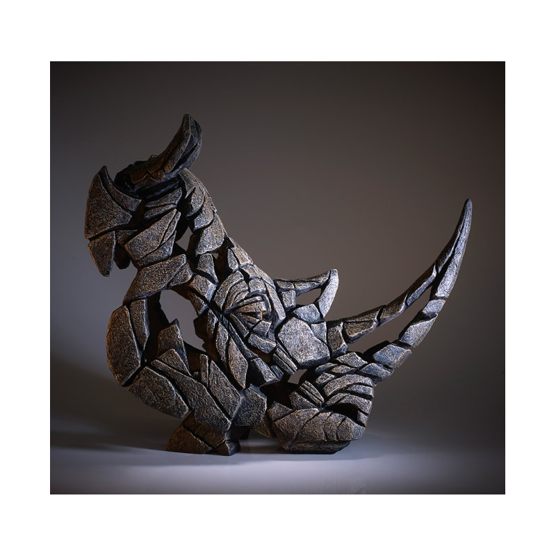 EDGE Sculpture Rhinocerous Bust 19.3in H