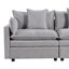 Canapé modulaire en L 108,66 po avec méridienne convertible en chenille 108,66 po