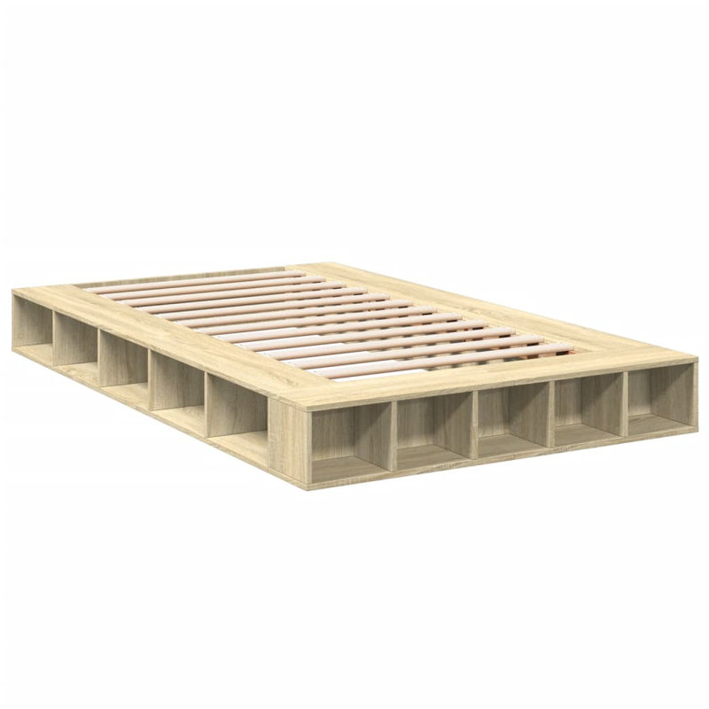 Vidaxl Bed Frame Engineered Wood, Sonoma Oak, 120 x 200cm