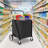 Bigger Super Jumbo Shopping Cart,Grocery Cart on Wheels, Foldable Utility Shopping Carts with Double Basket and 360° Rolling Swivel Wheels for Groceries Laundry