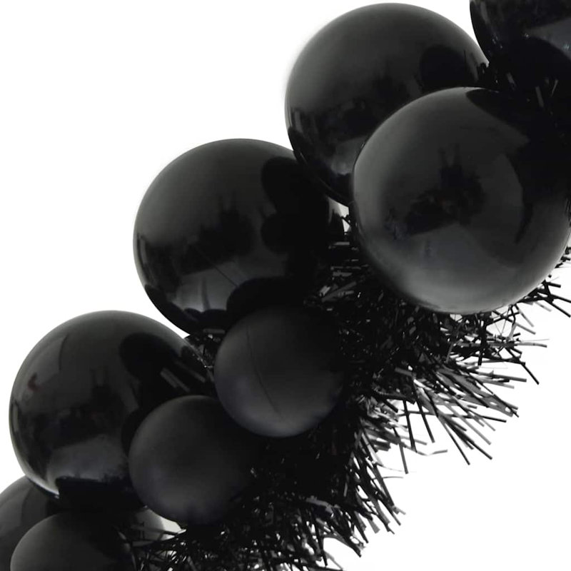 vidaXL Christmas Ball Garland 186 cm Polystyrene, Black