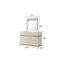 Grande chambre moderne de 4 pièces en gris avec bois et DEL, détails horizontaux, agencement de couleurs assorties, tiroirs spacieux - lit, commode, miroir, table de chevet grise avec tête de lit à DEL-135487436