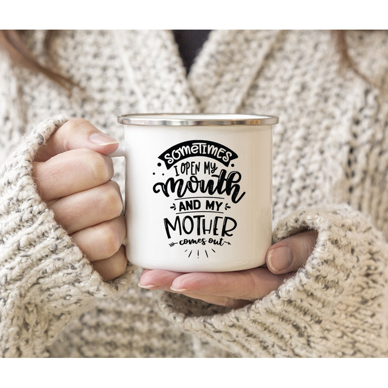 Tasse de camping «Funny Mom», Bouche
