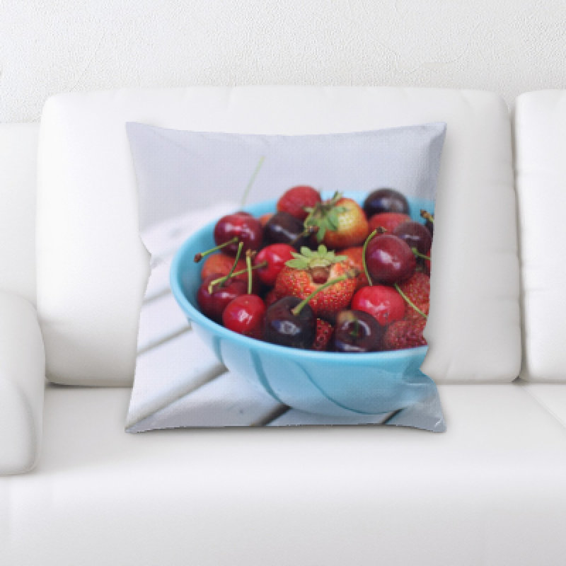 Appetizing Food Microsuede Reversible Throw Pillow