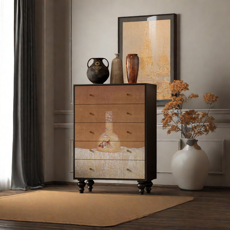 Modern Retro Accent Chest Solid Wood Accent Chest