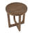Bly Side End Table, Round Top, X Base, Transitional Light Brown 20 Inch