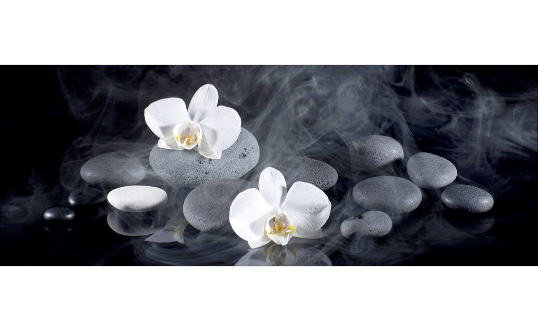 Glasbild White Orchid III