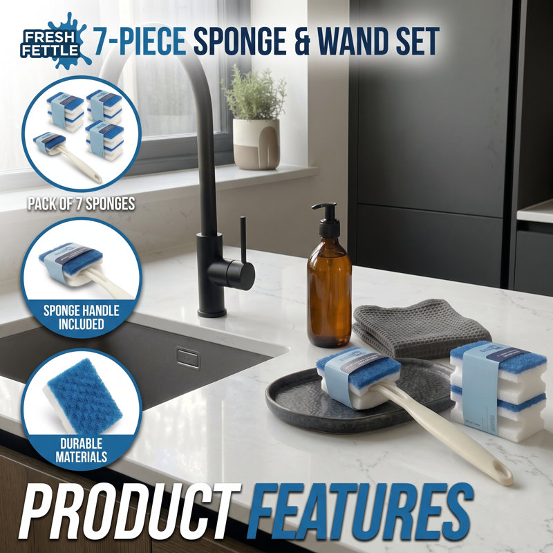 Adjustable Cleaning Brushes with Replaceable Head