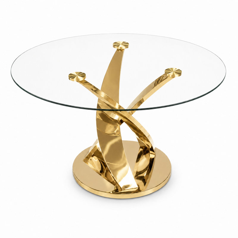 Plateau de table 47,2 po doré, Clear/Gold