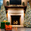 Arbre de Noël artificiel en polyéthylène 7 pi avec 2 couronnes, décorations pour Noël