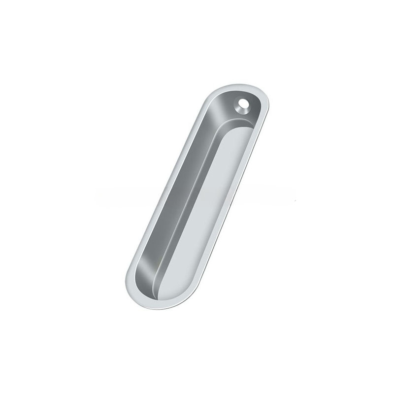 Poignée encastrée Deltana 4 po x 1 po x 1/2 po; finition chrome brillant, Chrome poli