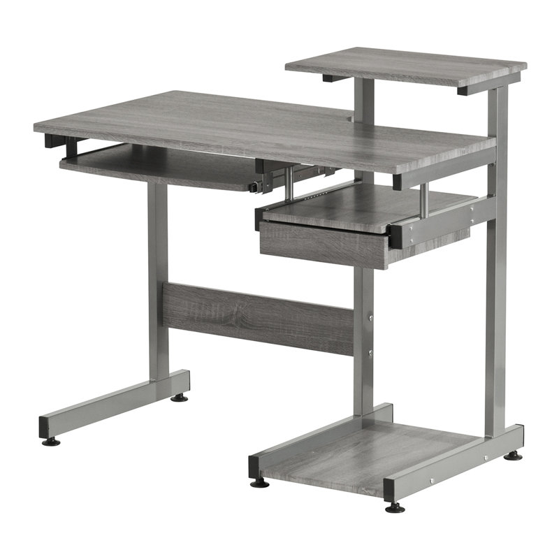 Techni Mobili Complete Computer Workstation Desk,, Gray