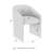 Dining Chair, Upholstered Barrel Back, Modern Style, Light Cream Fabric