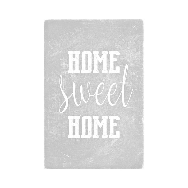 Home Sweet Home Light Grey by Monika Strigel - Wrapped Canvas Print, 20.32 cm H x 30.48 cm W