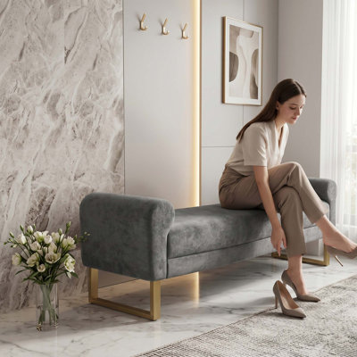 Banc ottoman moderne et luxueux avec rangement
