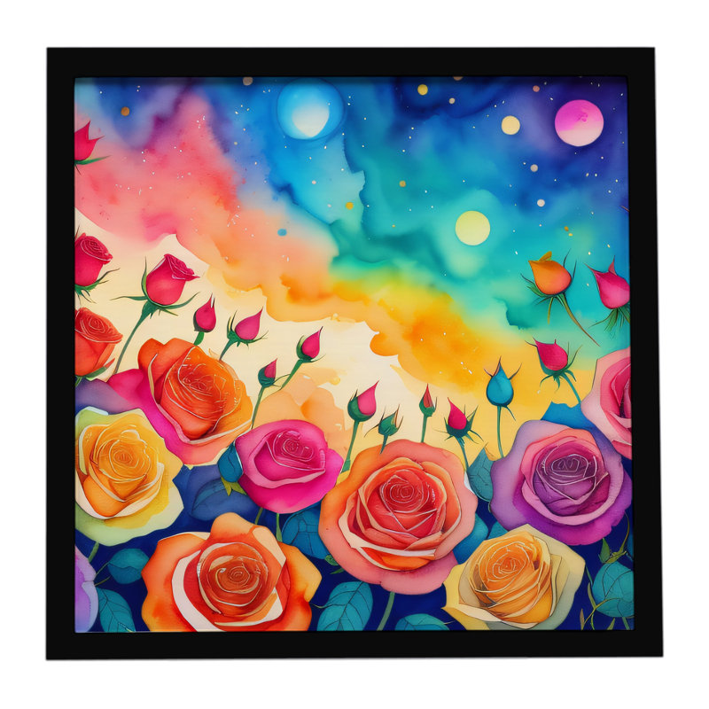 Roses in Color Framed Metal Print
