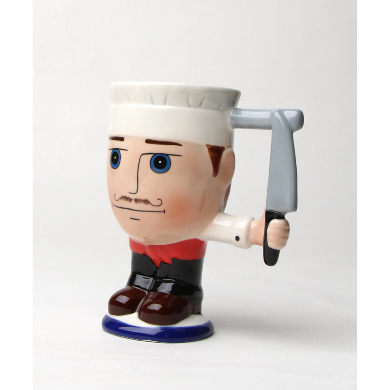 Fine Porcelain Chef Coffee Mug- 5 7/8"H