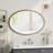 Iron Art Oval Retro Mirror, Antique Effect, Wall Hanging, Suitable For Bathroom, Bedroom, Living Room-659866631