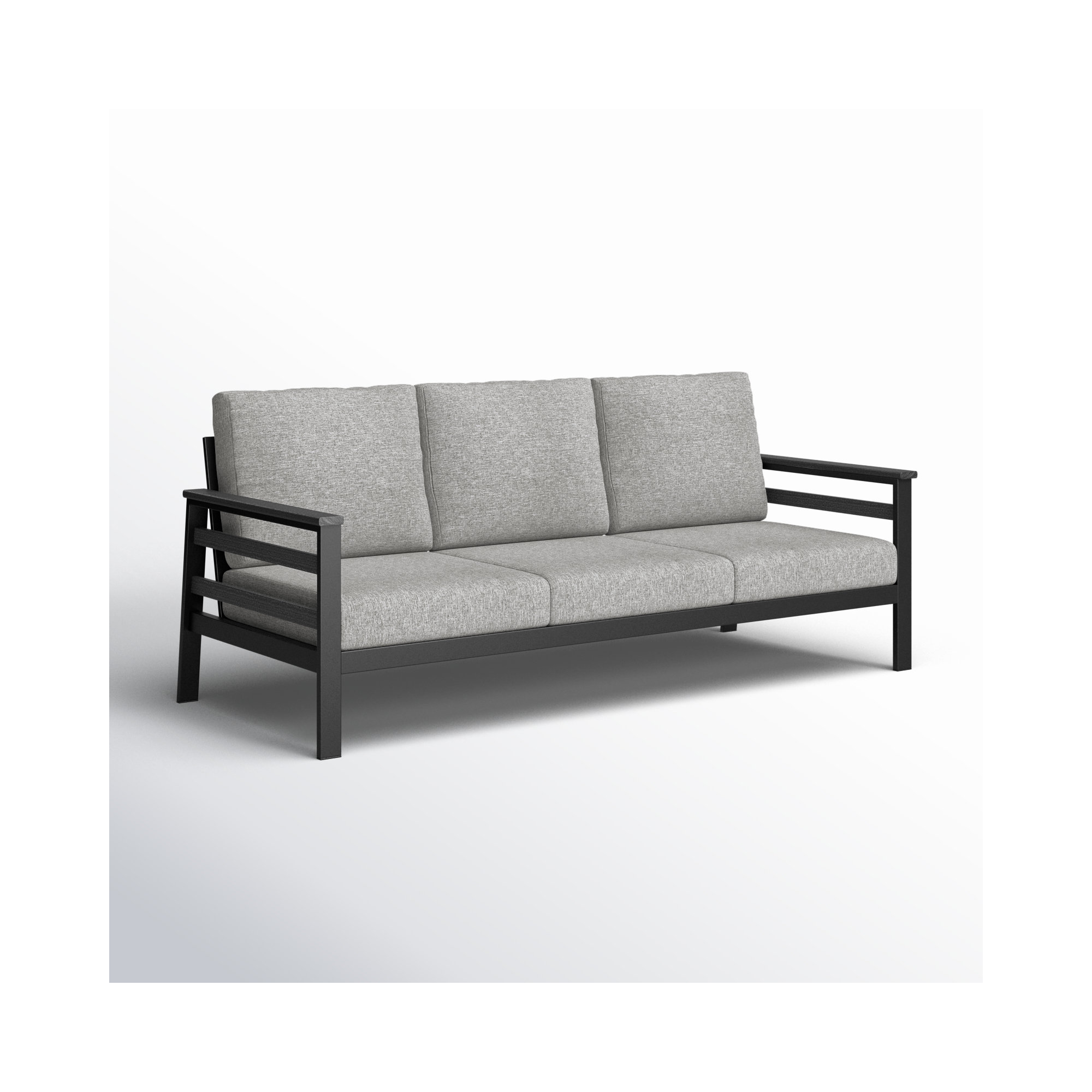 Townsend 80'' Wide Outdoor Patio Sofa with Sunbrella® Cushions, Canvas Granite Sunbrella® Canvas